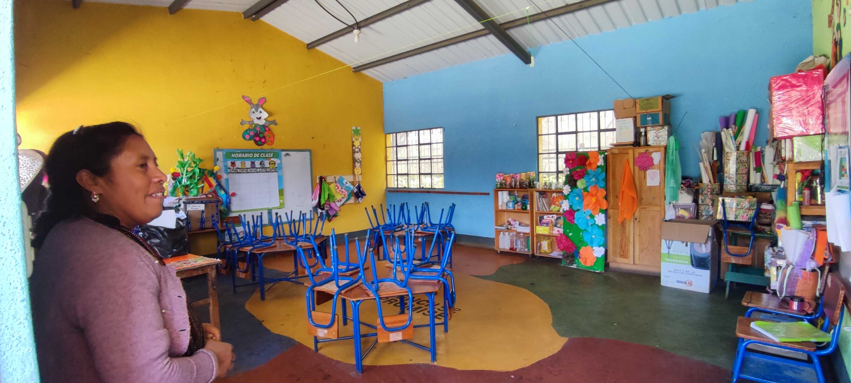 Aktuelles Klassenzimmer in Chaquijyá la Guadalupana Aktuelles Klassenzimmer in Chaquijyá la Guadalupana